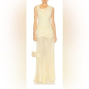 L'Academie by Marianna Tine Gown in Butter Yellow